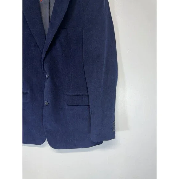 Tommy Hilfiger Men Modern-Fit Stretch Corduroy Sport Coat Cobalt Blue Cotton 40R